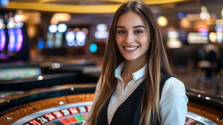 Live casino session list displaying blackjack, roulette, and baccarat table availability